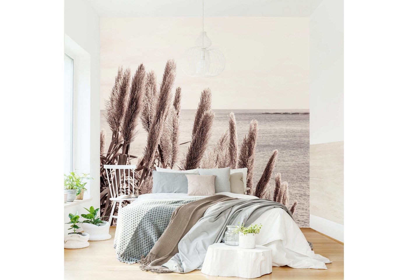 Bilderdepot24 Fototapete Blumen Madeira Blumentapete Floral Natur Modern Kunst Strand Meer, Glatt, Matt, (Vliestapete inkl. Kleister oder selbstklebend), Wohnzimmer Schlafzimmer Küche Flur Motivtapete Vliestapete Wandtapete von Bilderdepot24