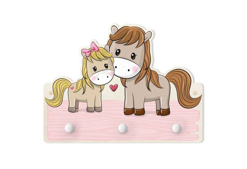 Bilderdepot24 Garderobenpaneel rosa Tiere Pferd Pony (Kindergarderobe holz Kleiderhaken für die Wand inkl. Montagematerial), moderne Wand Garderobenleiste Flur - kleine Hakenleiste Kinderzimmer Bilderdepot24 Garderobenpaneel rosa Tiere Pferd Pony (Kindergarderobe holz Kleiderhaken für die Wand inkl. Montagematerial), moderne Wand Garderobenleiste Flur - kleine Hakenleiste Kinderzimmer von Bilderdepot24