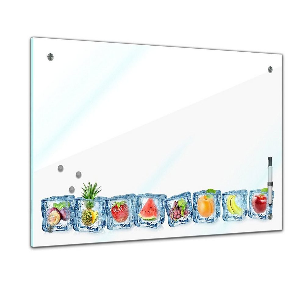 Bilderdepot24 Glasbild, Memoboard - Essen & Trinken - Eiswürfel von Bilderdepot24