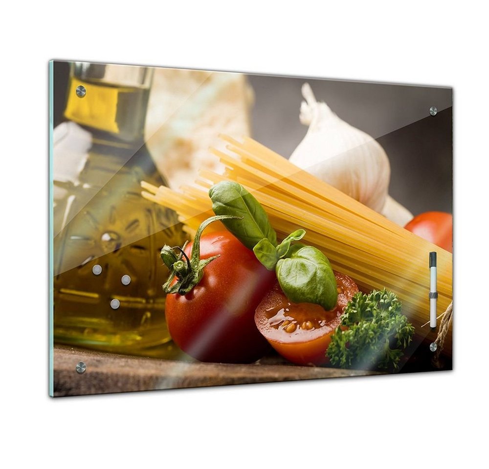 Bilderdepot24 Glasbild, Memoboard - Essen & Trinken - Italienische Pasta von Bilderdepot24