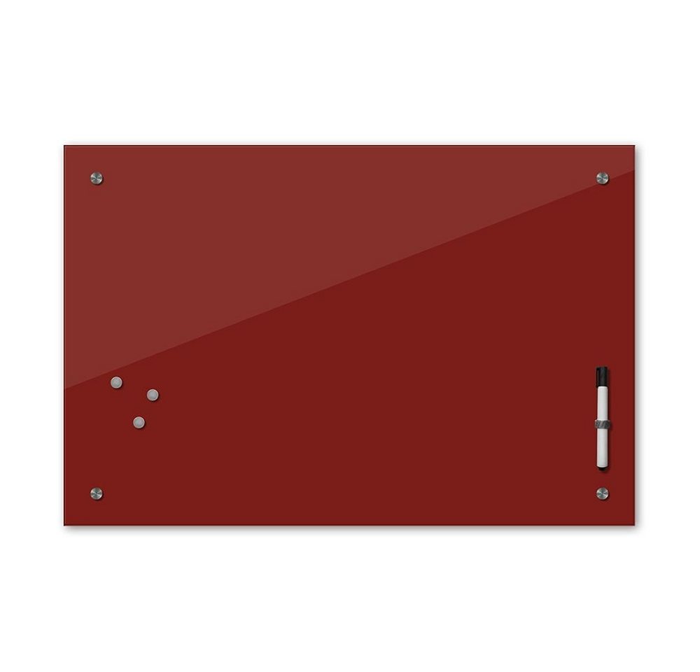 Bilderdepot24 Glasbild, Memoboard - dunkelrot - rot von Bilderdepot24