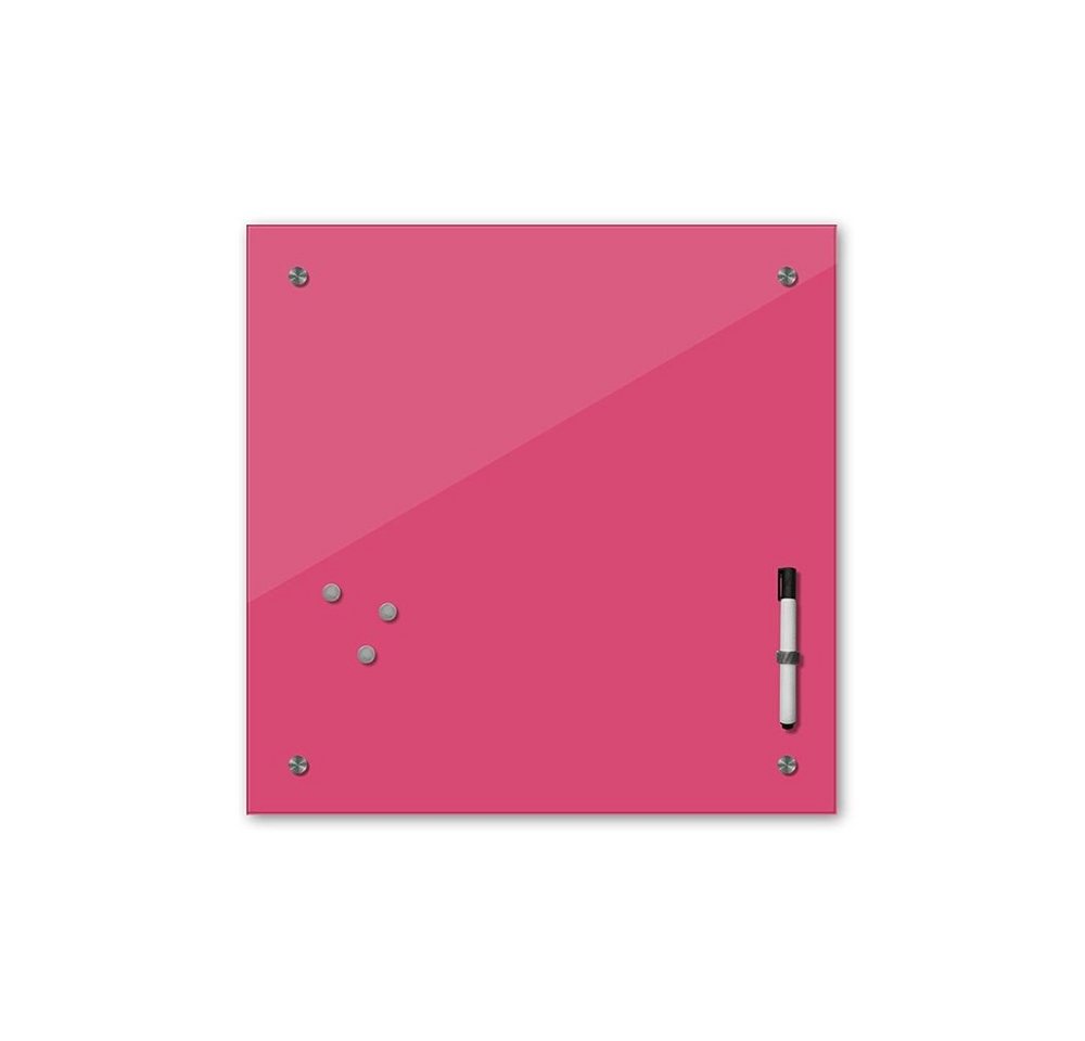 Bilderdepot24 Glasbild, Memoboard - pink - 24 Farben von Bilderdepot24