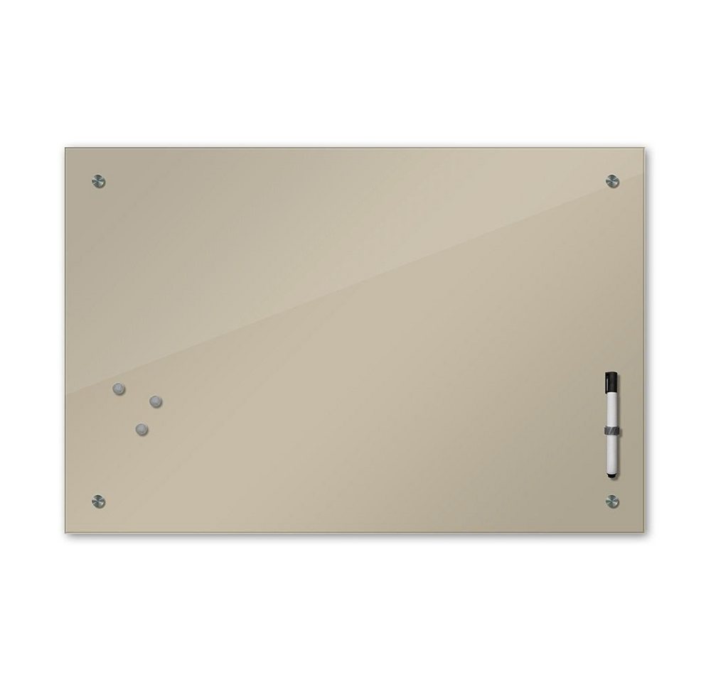 Bilderdepot24 Glasbild, Memoboard - silber - metallic von Bilderdepot24