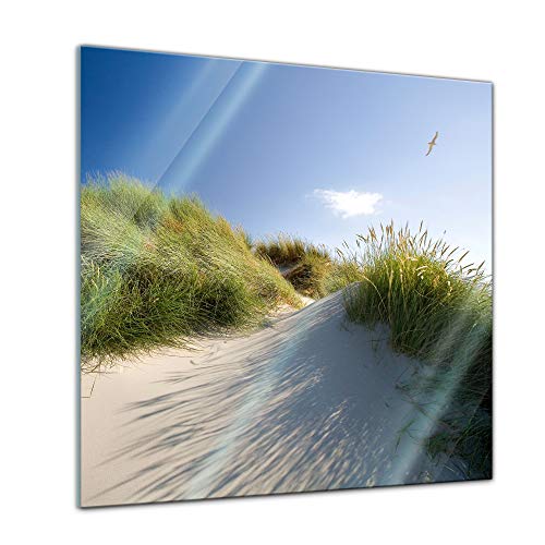 Bilderdepot24 Glasbild Dünengräser - 30x30 - Deko Glas - brilliante Farben, inkl. Aufhängung Bilderdepot24 Glasbild Dünengräser - 30x30 - Deko Glas - brilliante Farben, inkl. Aufhängung von Bilderdepot24