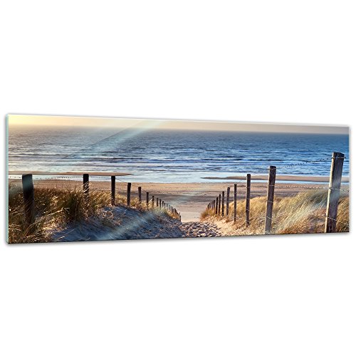 Bilderdepot24 Glasbild - Schöner Weg zum Strand III - 90x30 cm - Deko Glas - Wandbild aus Glas - Bild auf Glas - moderne Bilderdepot24 Glasbilder - Glasfoto - Echtglas von Bilderdepot24