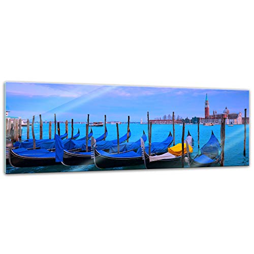 Bilderdepot24 Glasbild - Venedig II - 90 x 30 cm - Deko Glas - Wandbild aus Glas - Bild auf Glas - moderne Glasbilder - Glasfoto - Echtglas - kein Acryl - Handmade von Bilderdepot24