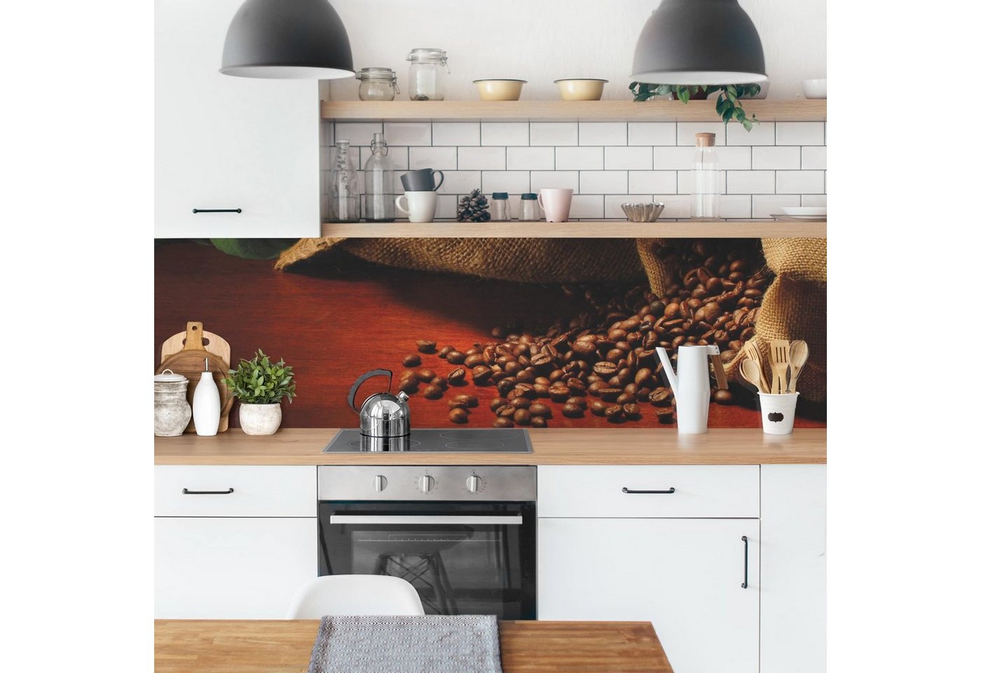 Bilderdepot24 Küchenrückwand braun dekor Backen Wandpaneel Küche Dulcet Coffee Wandverkleidung, (1-tlg., Nischenrückwand - für Fliesenspiegel ohne Bohren - matt), Spritzschutz Rückwand Küche Herd - Folie selbstklebend versch. Größen von Bilderdepot24