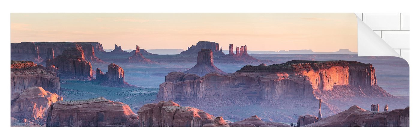 Bilderdepot24 Küchenrückwand selbstklebend violett Natur Motiv, (1-tlg., Nischenrückwand - für Fliesenspiegel ohne Bohren - glänzend), Nischenrückwand Steinoptik fugenlos Wandpaneel Küche Herd von Bilderdepot24