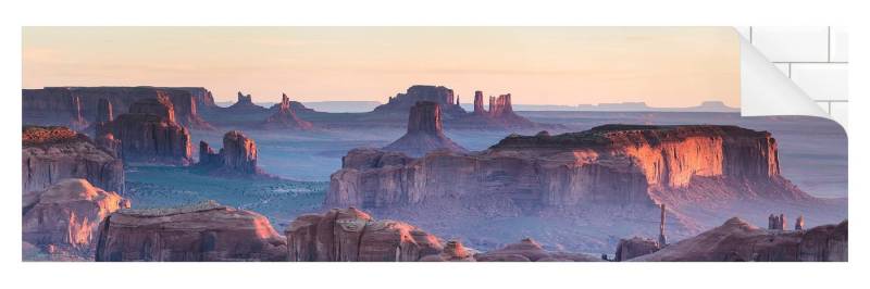 Bilderdepot24 Küchenrückwand selbstklebend violett Natur Motiv, (1-tlg., Nischenrückwand - für Fliesenspiegel ohne Bohren - glänzend), Nischenrückwand Steinoptik fugenlos Wandpaneel Küche Herd von Bilderdepot24