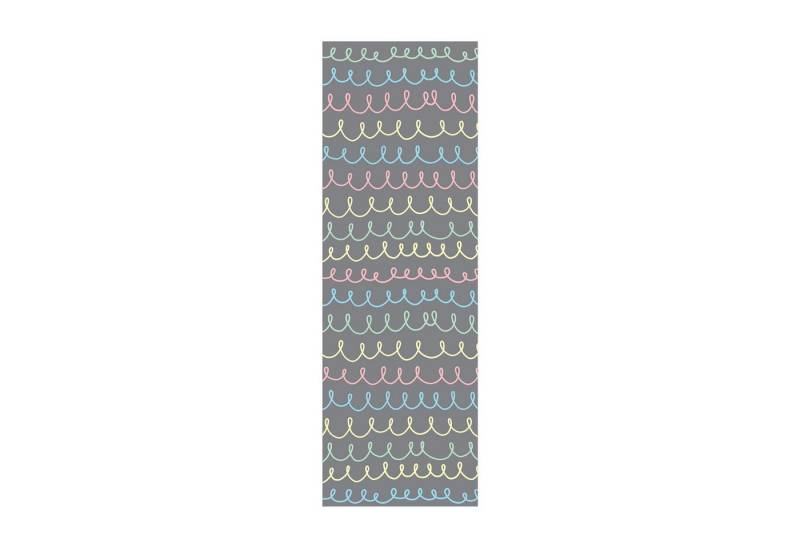Bilderdepot24 Läufer Teppich Vinyl Kinderteppich Kinderzimmer Muster lang modern, Läufer - grau glatt von Bilderdepot24