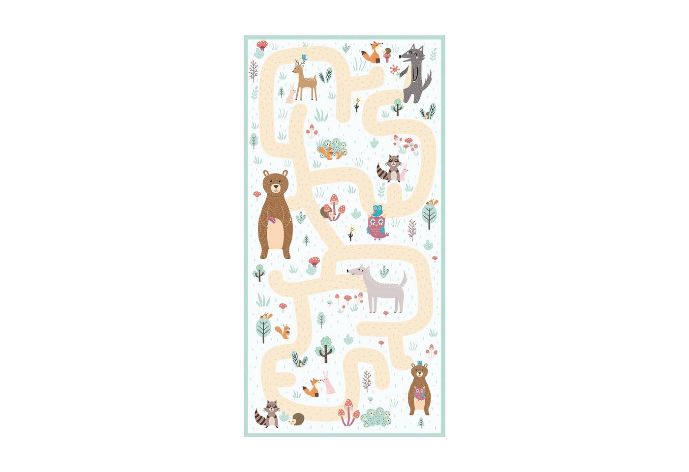 Bilderdepot24 Läufer Teppich Vinyl Kinderteppich Kinderzimmer Tiere Waldtiere lang, Läufer - bunt glatt Bilderdepot24 Läufer Teppich Vinyl Kinderteppich Kinderzimmer Tiere Waldtiere lang, Läufer - bunt glatt von Bilderdepot24
