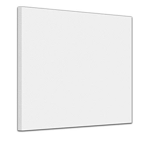 Leinwand in weiß, bemalbare Premiumqualität, aufgespannt auf Galerie Keilrahmen - Echtholz - Quadrat-Format - 100x100 cm - 350g/m² - fertig gerahmt, 7 Farben verfügbar von Bilderdepot24