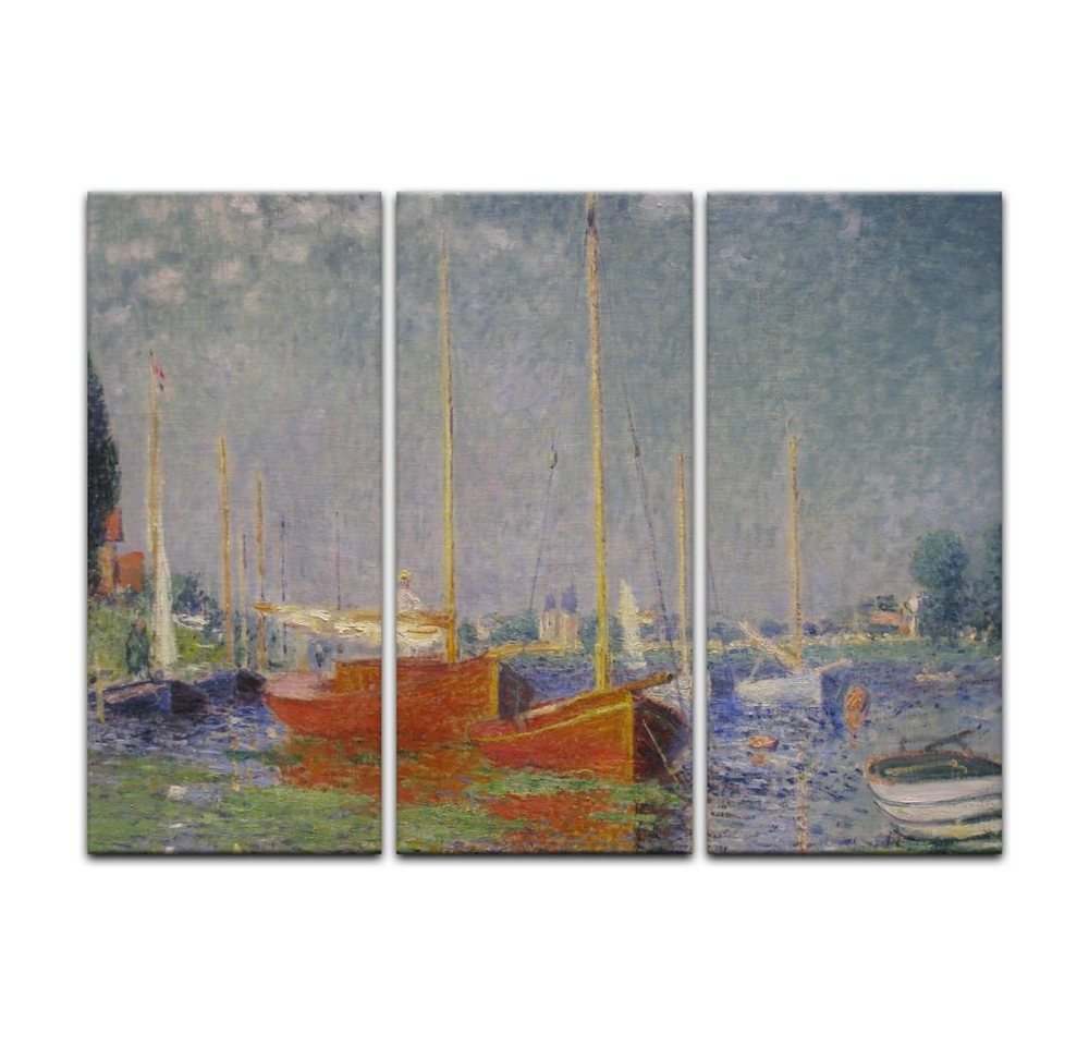 Bilderdepot24 Leinwandbild Alte Meister - Claude Monet - Die roten Boote, Argenteuil, Landschaften von Bilderdepot24