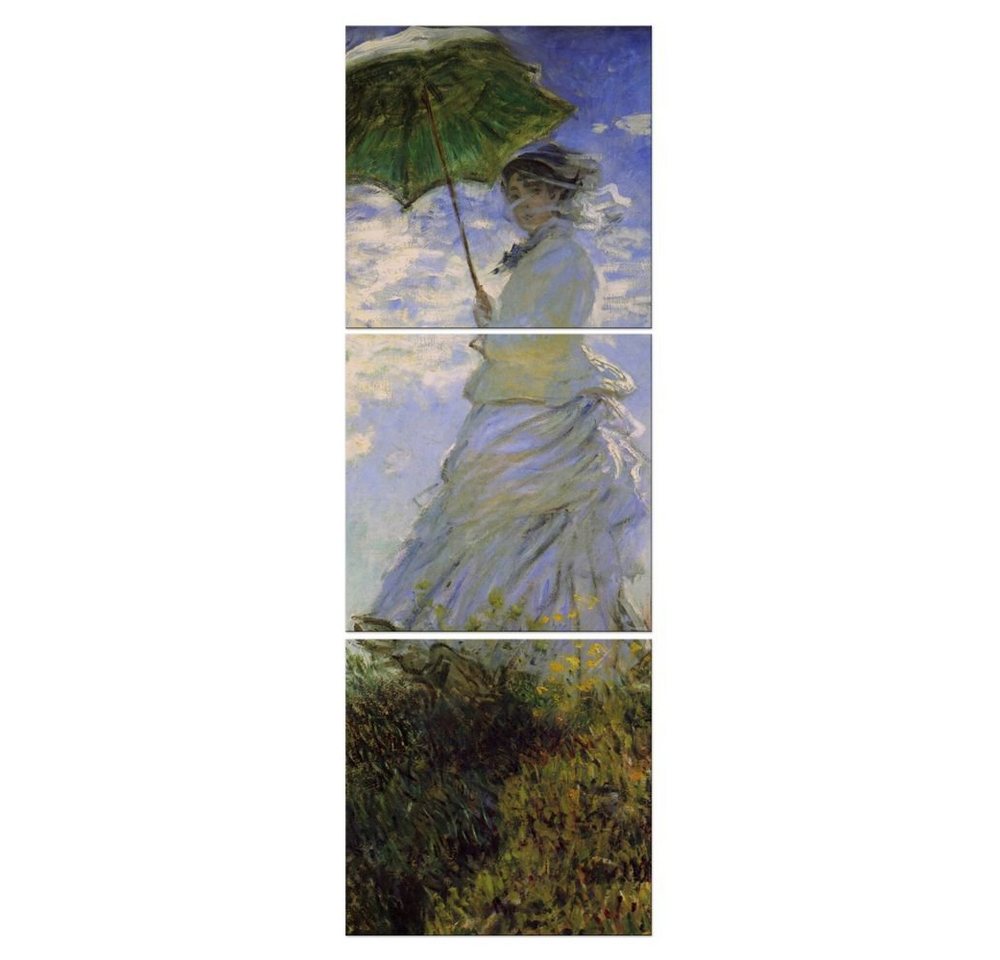 Bilderdepot24 Leinwandbild Alte Meister - Claude Monet - Frau mit Sonnenschirm, Menschen von Bilderdepot24