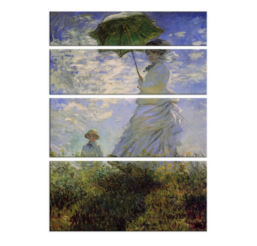 Bilderdepot24 Leinwandbild Alte Meister - Claude Monet - Frau mit Sonnenschirm, Menschen von Bilderdepot24