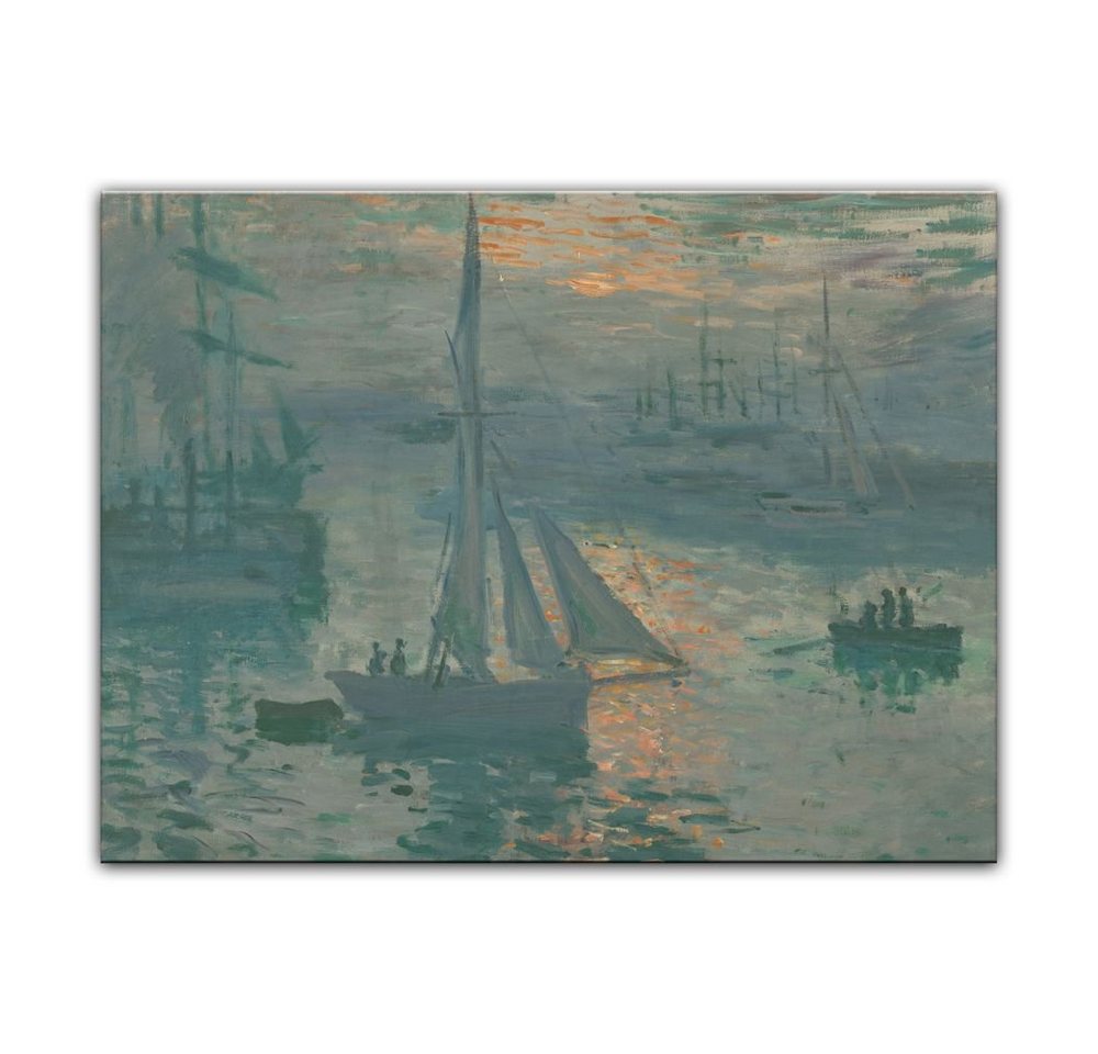 Bilderdepot24 Leinwandbild Alte Meister - Claude Monet - Sonnenaufgang (Marine), Landschaften von Bilderdepot24