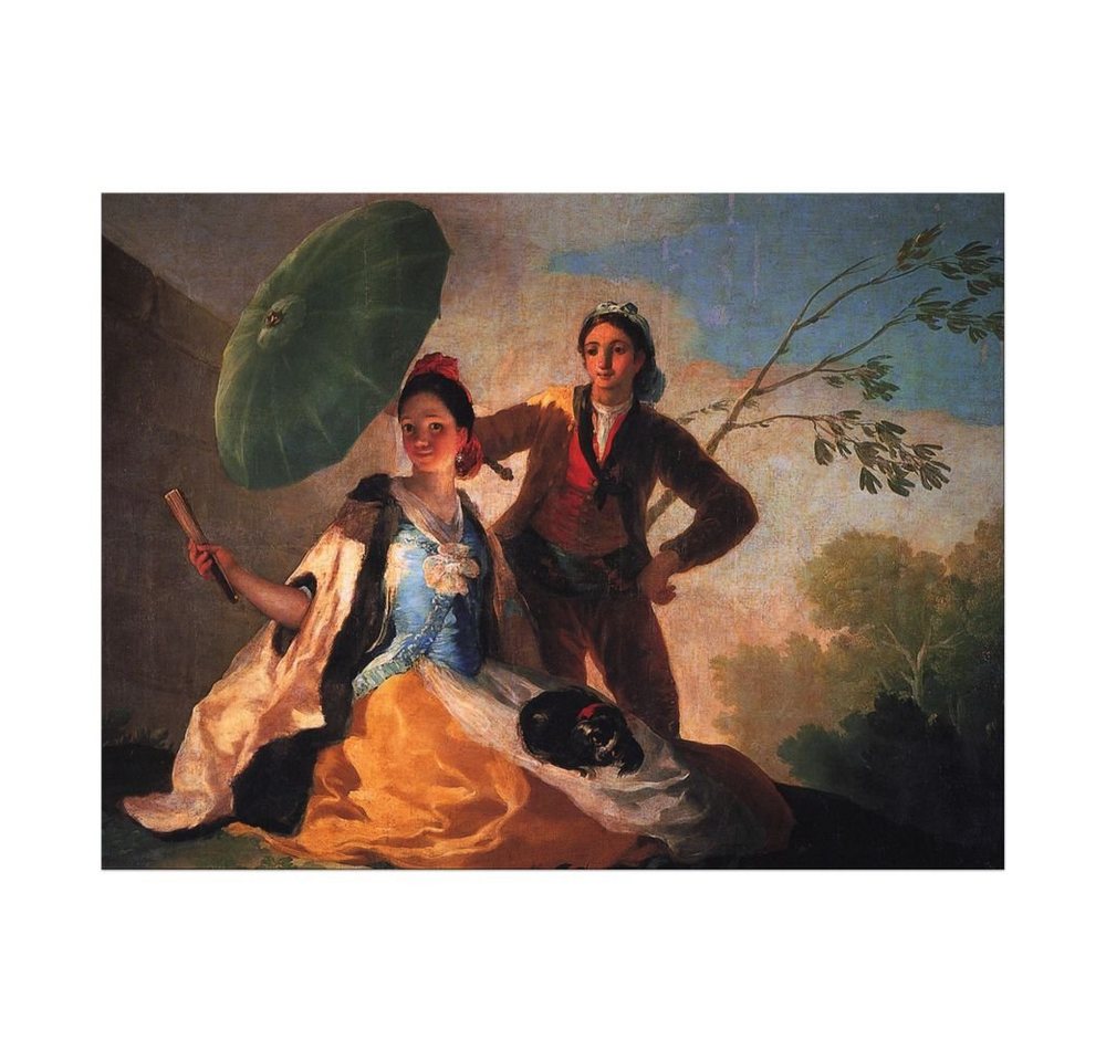 Bilderdepot24 Leinwandbild Alte Meister - Francisco de Goya - Der Sonnenschirm, Menschen von Bilderdepot24