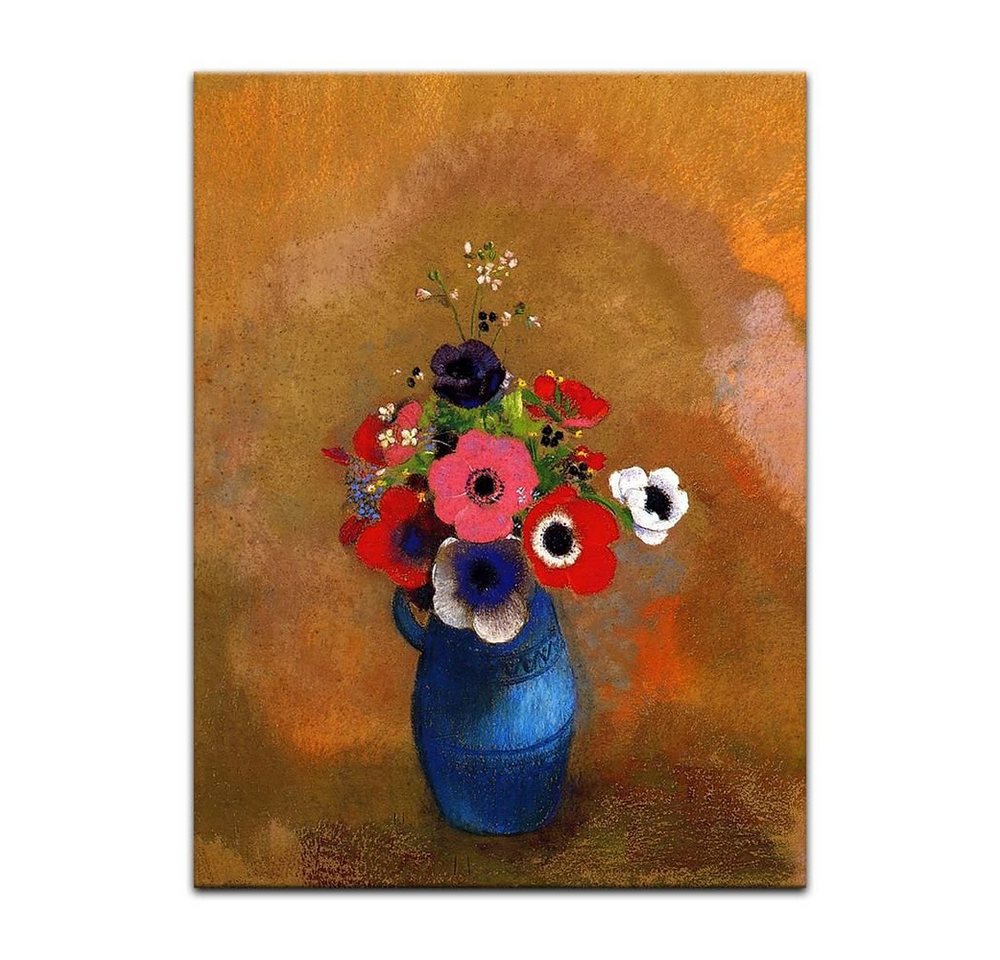 Bilderdepot24 Leinwandbild Alte Meister - Odilon Redon - Anemonen, Blumen von Bilderdepot24