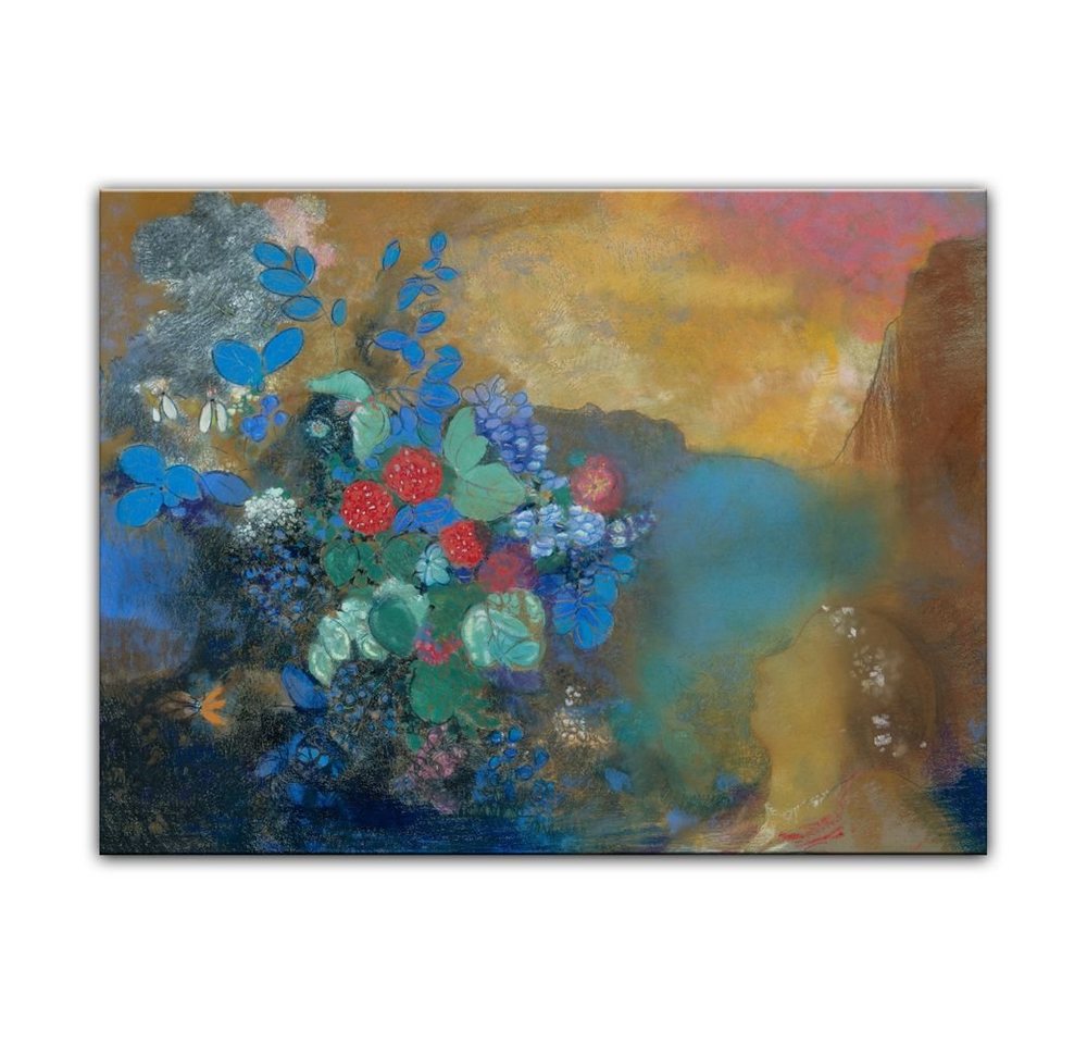 Bilderdepot24 Leinwandbild Alte Meister - Odilon Redon - Ophelia unter den Blumen, Abstrakt von Bilderdepot24