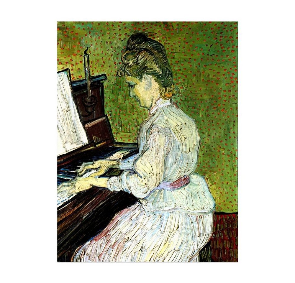 Bilderdepot24 Leinwandbild Alte Meister - Vincent van Gogh - Marguerite Gachet am Klavier, Abstrakt von Bilderdepot24