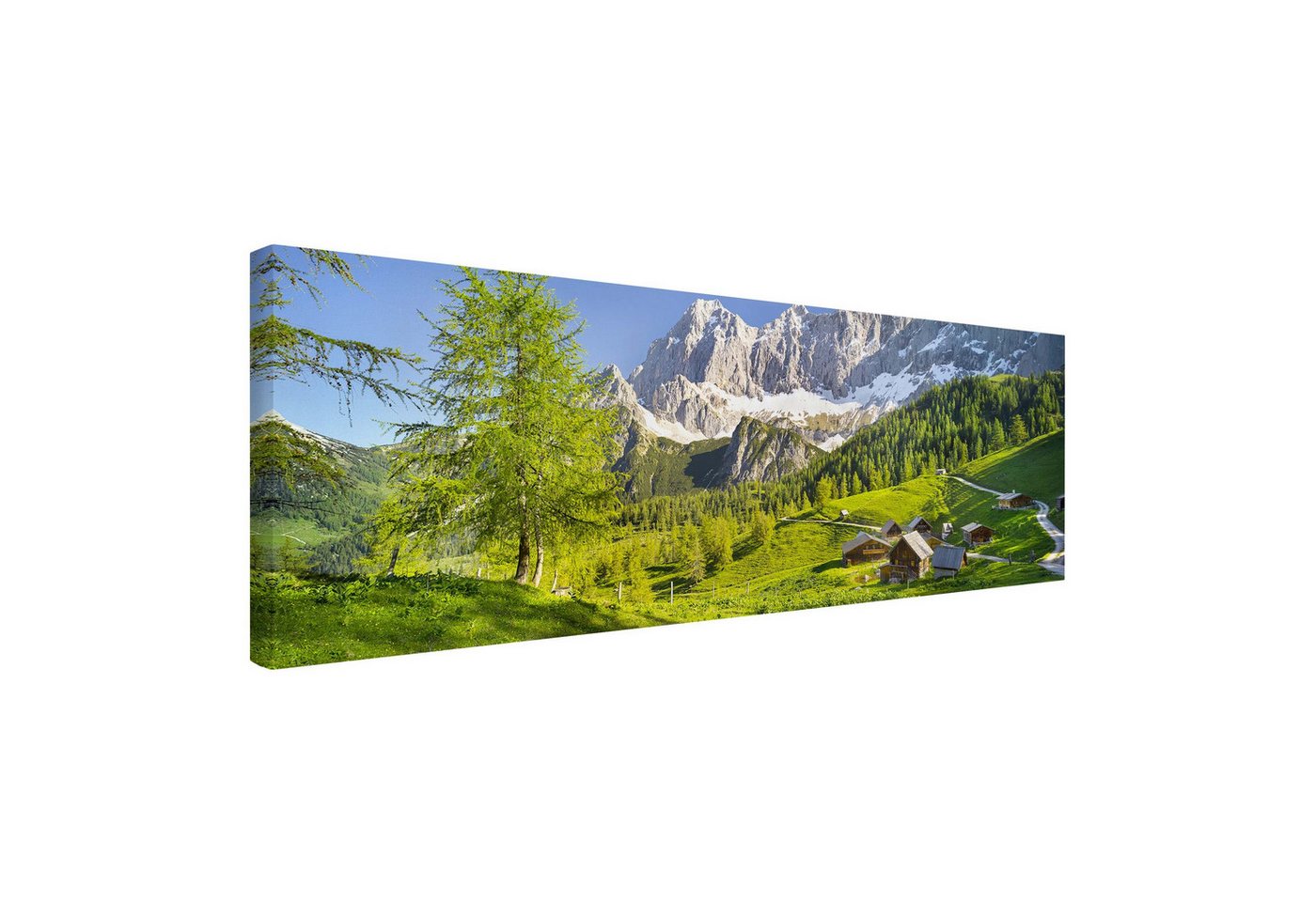 Bilderdepot24 Leinwandbild Berge Natur Modern Steiermark Almwiese grün Bild auf Leinwand XXL, Bild auf Leinwand, Leinwanddruck in vielen Größen von Bilderdepot24