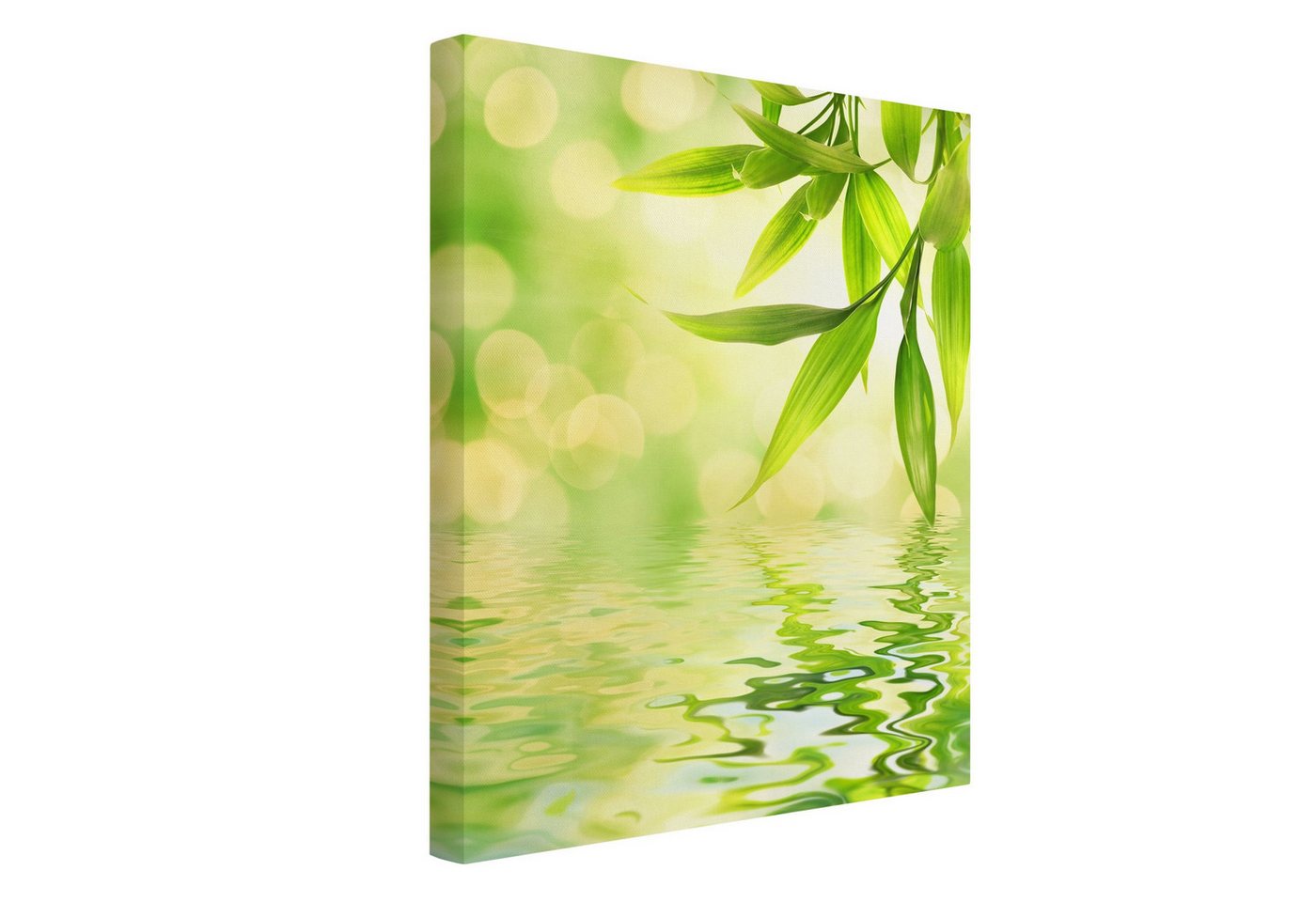 Bilderdepot24 Leinwandbild Blumen Modern Green Ambiance weiss Bild auf Leinwand Groß XXL, Bild auf Leinwand, Leinwanddruck in vielen Größen von Bilderdepot24