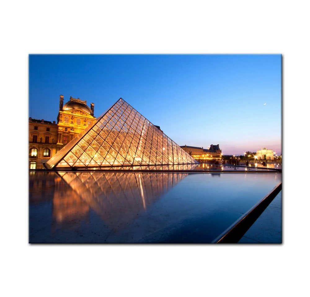 Bilderdepot24 Leinwandbild Louvre Museum in Paris - Frankreich, Architektur von Bilderdepot24