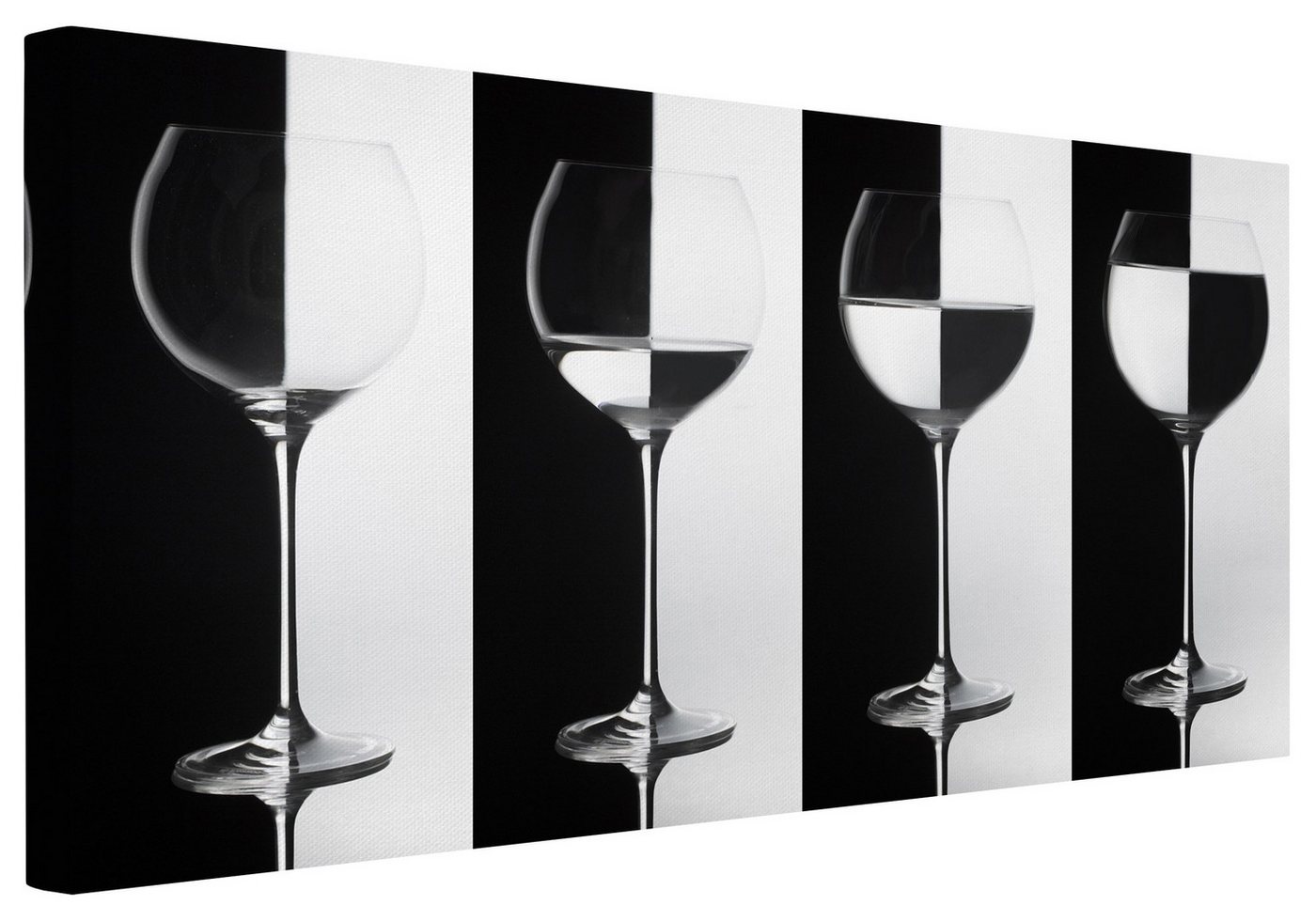 Bilderdepot24 Leinwandbild Modern Weingläser Geometrie schwarz weiss Bild auf Leinwand Groß XXL, Wohnzimmer Schlafzimmer Küche Flur Wandbild Kunstdruck Wanddeko Druck Bilderdepot24 Leinwandbild Modern Weingläser Geometrie schwarz weiss Bild auf Leinwand Groß XXL, Wohnzimmer Schlafzimmer Küche Flur Wandbild Kunstdruck Wanddeko Druck von Bilderdepot24