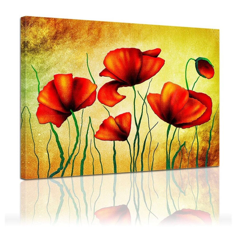 Bilderdepot24 Leinwandbild Mohn - Mohnblumen, Blumen von Bilderdepot24