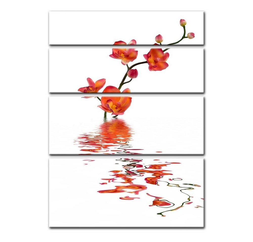 Bilderdepot24 Leinwandbild Orchidee im Wasser, Blumen von Bilderdepot24