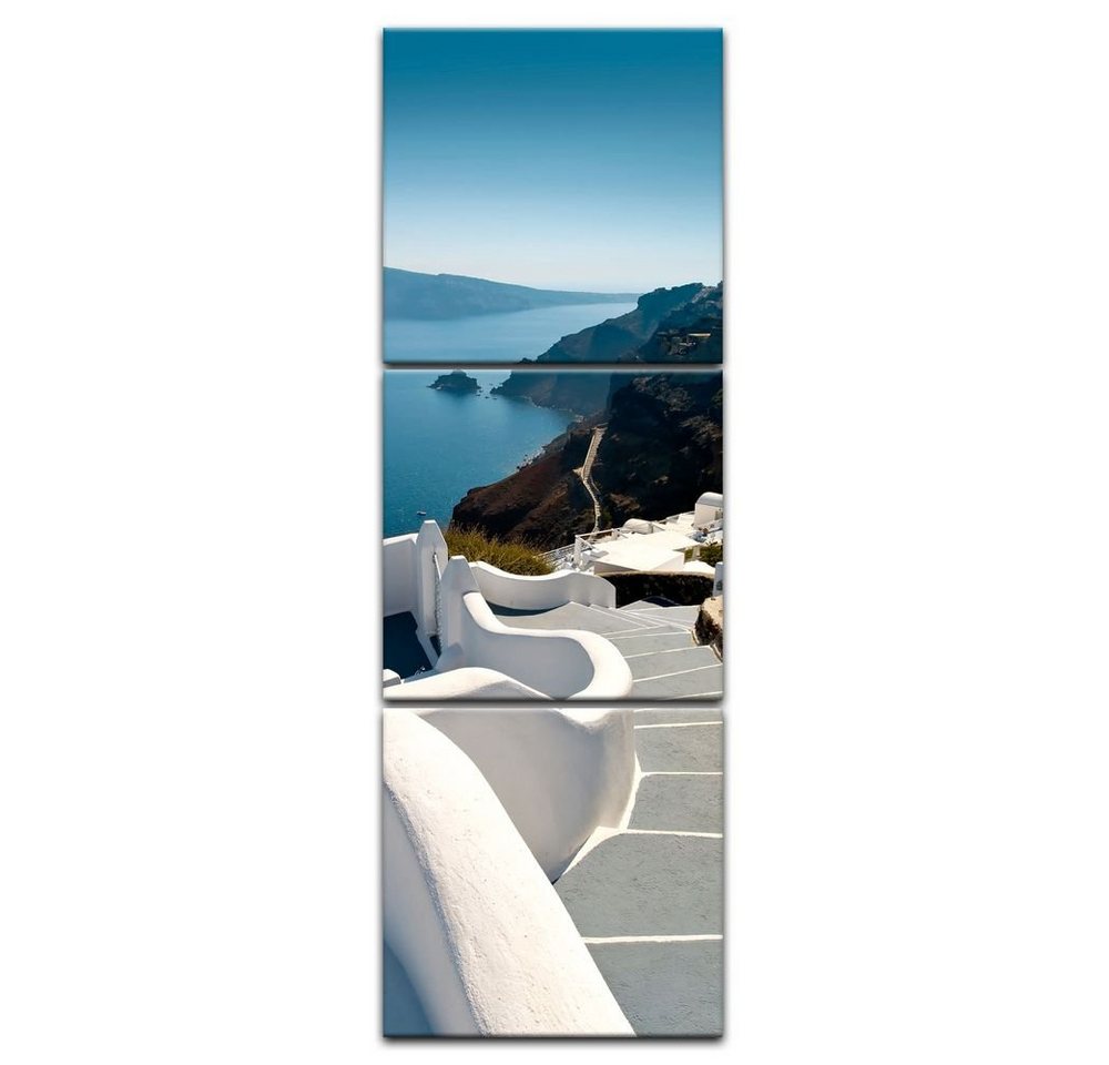 Bilderdepot24 Leinwandbild Santorini Treppe - Griechenland, Ozeane von Bilderdepot24