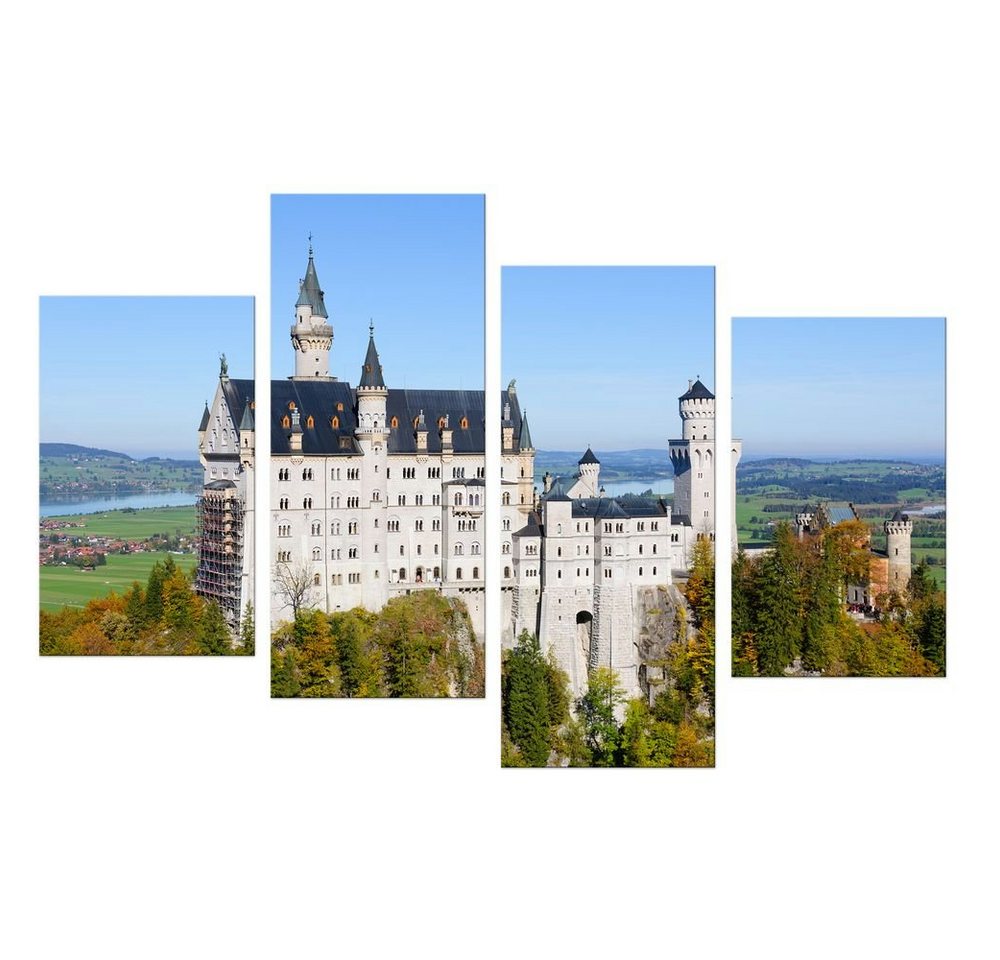 Bilderdepot24 Leinwandbild Schloss Neuschwanstein - Deutschland, Landschaften von Bilderdepot24