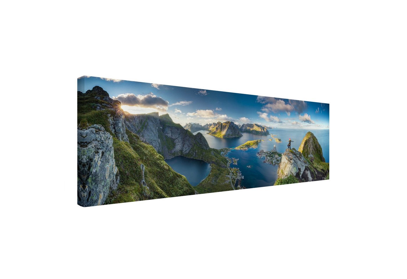 Bilderdepot24 Leinwandbild Strand Meer Modern Natur Reinebringen blau grün Bild auf Leinwand XXL, Bild auf Leinwand, Leinwanddruck in vielen Größen von Bilderdepot24