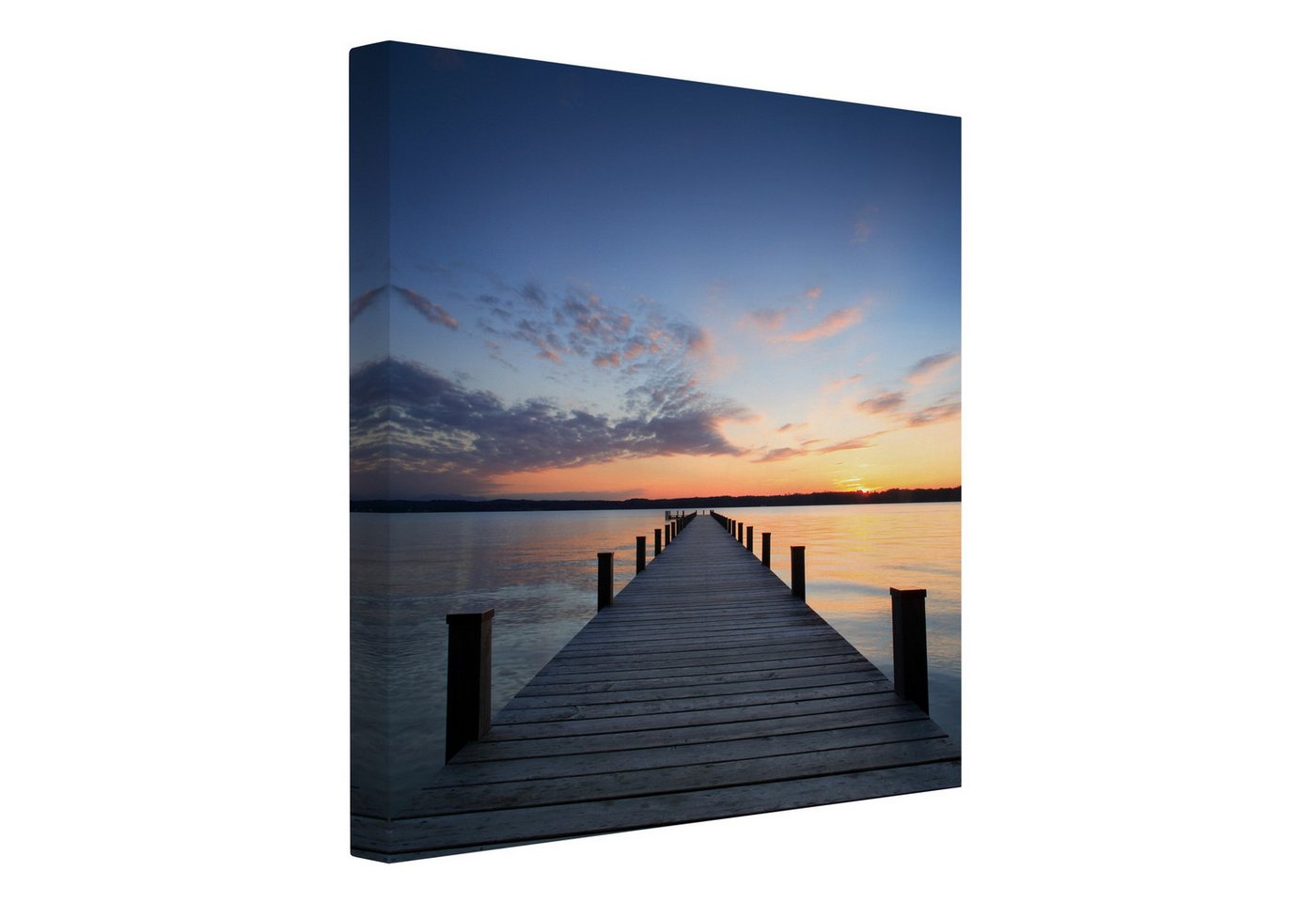 Bilderdepot24 Leinwandbild Strand Natur Modern Ort der Ruhe blau Bild auf Leinwand Groß XXL, Bild auf Leinwand, Leinwanddruck in vielen Größen von Bilderdepot24