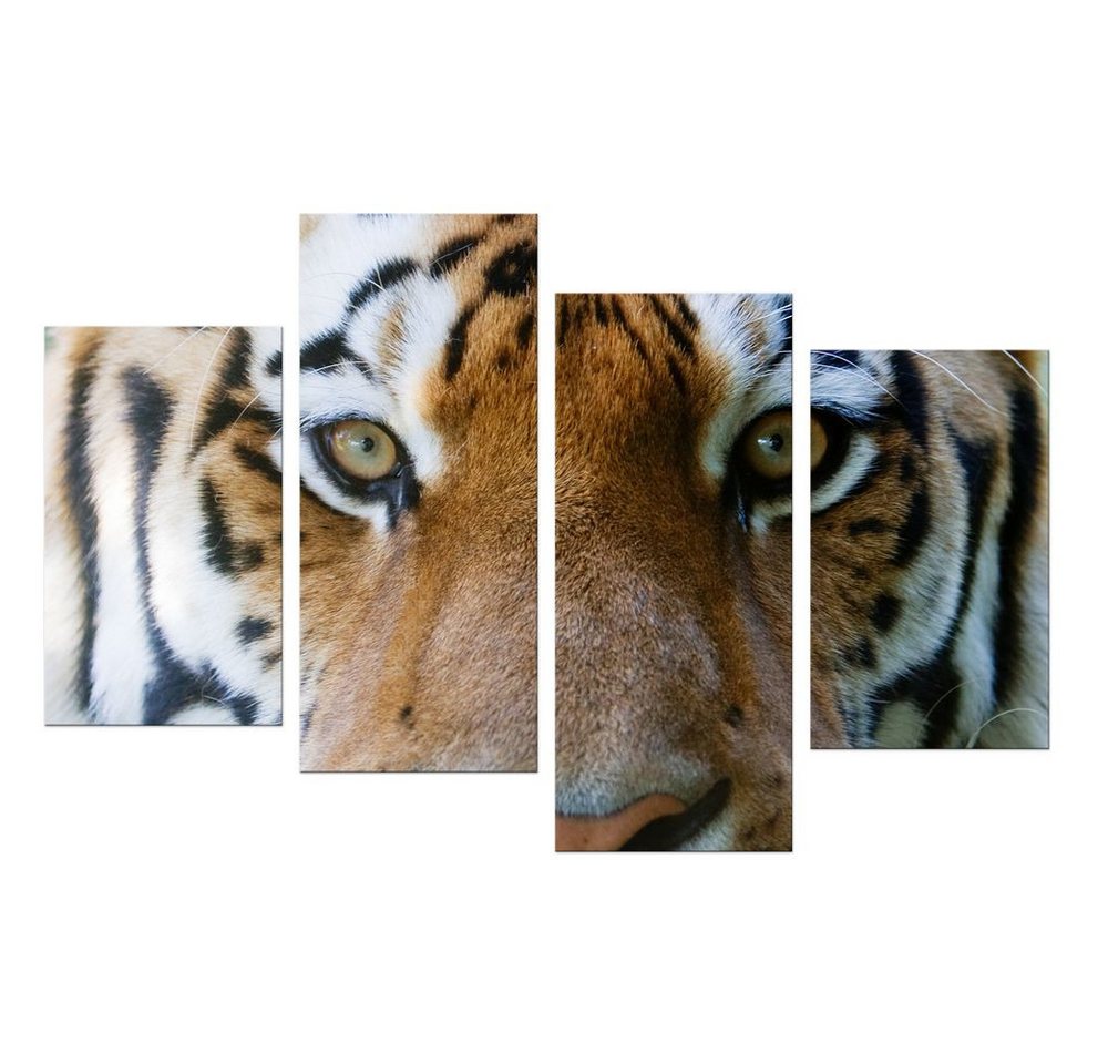 Bilderdepot24 Leinwandbild Tigergesicht, Tiere von Bilderdepot24