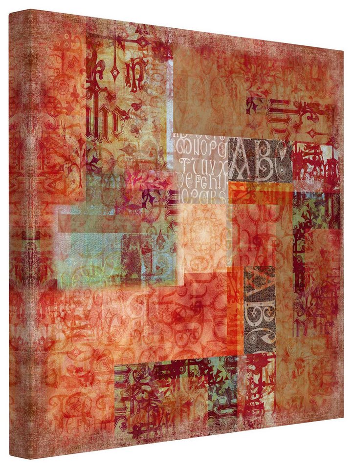 Bilderdepot24 Leinwandbild Vintage Retro Schriftmuster schwarz weiss Bild auf Leinwand Groß XXL, Wohnzimmer Schlafzimmer Küche Flur Wandbild Kunstdruck Wanddeko Druck Bilderdepot24 Leinwandbild Vintage Retro Schriftmuster schwarz weiss Bild auf Leinwand Groß XXL, Wohnzimmer Schlafzimmer Küche Flur Wandbild Kunstdruck Wanddeko Druck von Bilderdepot24