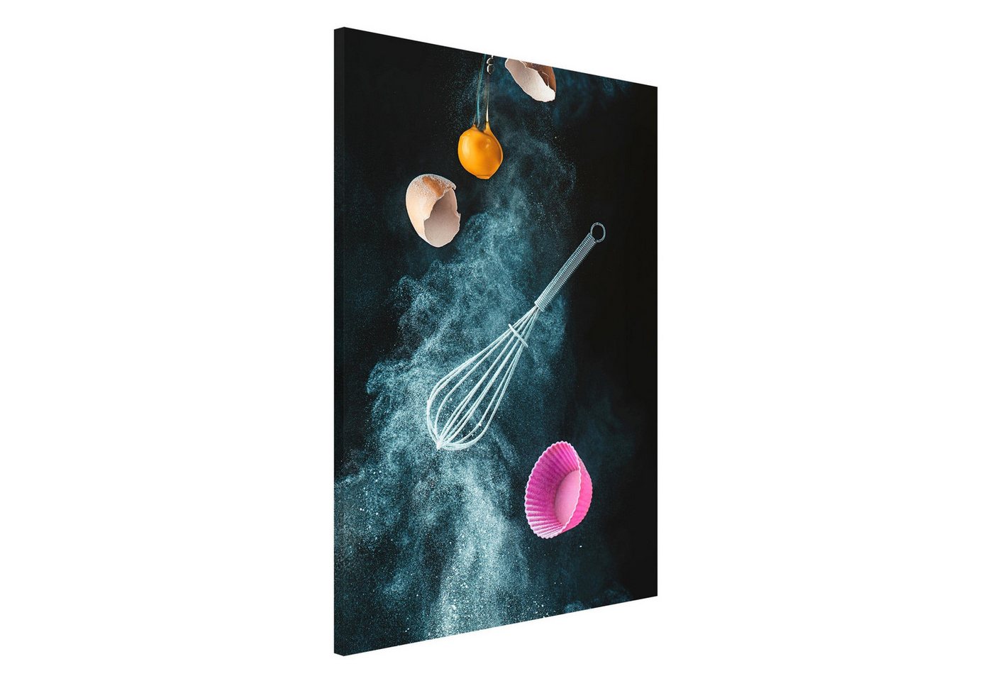 Bilderdepot24 Magnettafel Küche schwarz Chaos in der Küche, (1-tlg., Magnetboard Pinnwand für die Wand - metallische Tafel für Magnete), Magnetwand groß mit Motiv modern Memoboard magnetisch Hochformat von Bilderdepot24