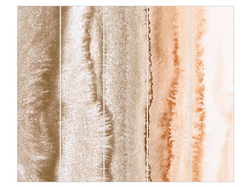 Bilderdepot24 Schiebegardine Flächenvorhang blickdicht Meeresrauschen Sepia, (5 St), halbtransparent, Wohnzimmer große Flächengardine lichtdurchlässig als Klemm-System von Bilderdepot24