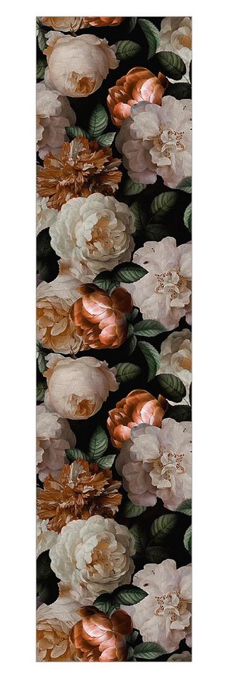 Bilderdepot24 Schiebegardine Flächenvorhang blickdicht Rote Rosen Weißen Rosen, (1 St), halbtransparent, Wohnzimmer große Flächengardine lichtdurchlässig als Klemm-System von Bilderdepot24