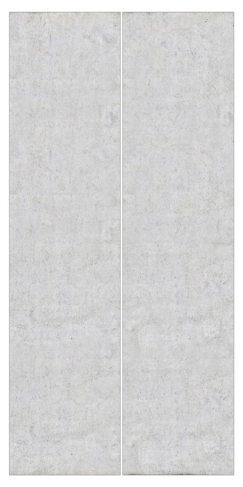 Bilderdepot24 Schiebegardine modern Flächenvorhang blickdicht Beton Ciré hell, (2 St), halbtransparent, Wohnzimmer große Flächengardine lichtdurchlässig für Klemm-System von Bilderdepot24