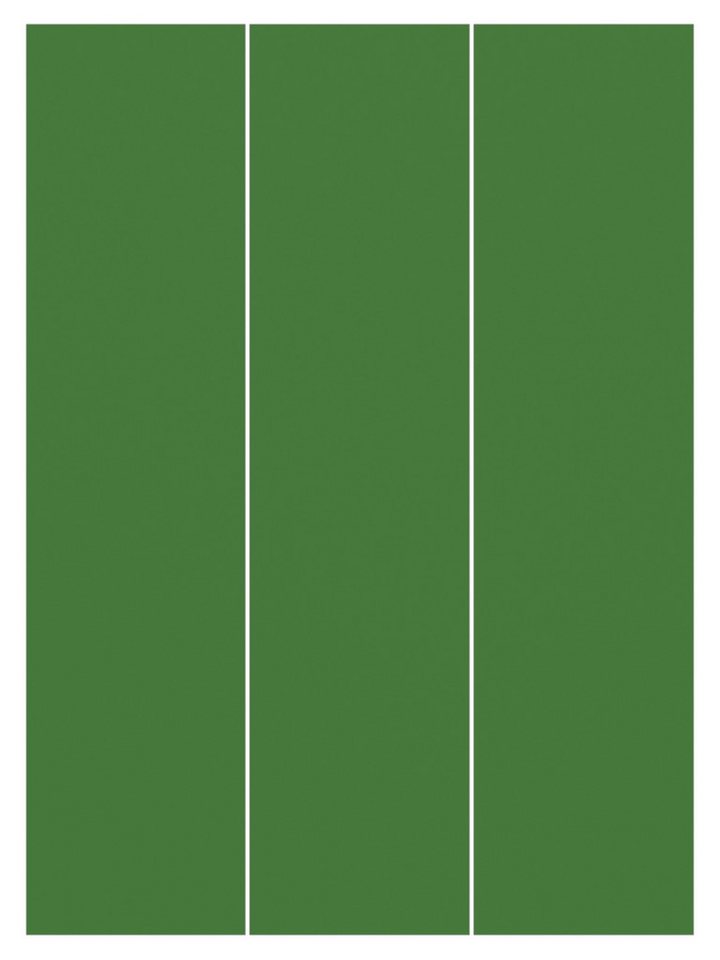 Bilderdepot24 Schiebegardine modern Flächenvorhang blickdicht Colour Dark Green (3 St), halbtransparent, Wohnzimmer große Flächengardine lichtdurchlässig als Klemm-System von Bilderdepot24