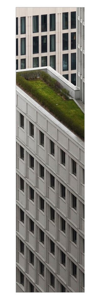 Bilderdepot24 Schiebegardine modern Flächenvorhang blickdicht Das grüne Element, (1 St), halbtransparent, Wohnzimmer große Flächengardine lichtdurchlässig als Klemm-System von Bilderdepot24