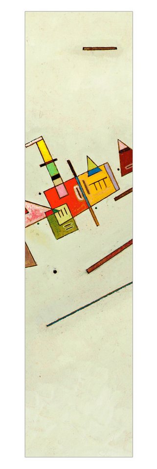 Bilderdepot24 Schiebegardine modern Flächenvorhang blickdicht Kandinsky Winkel, (1 St), halbtransparent, Wohnzimmer große Flächengardine lichtdurchlässig als Klemm-System von Bilderdepot24
