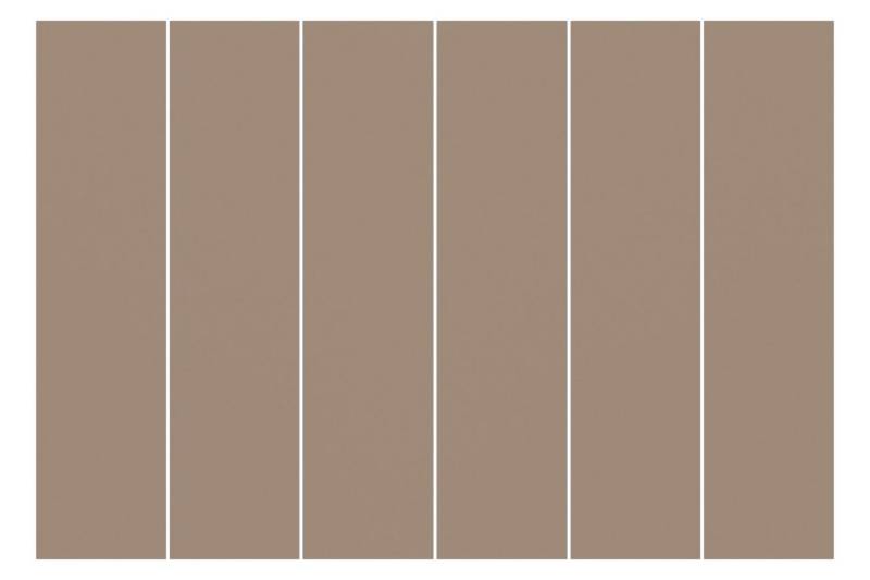 Bilderdepot24 Schiebegardine modern Flächenvorhang blickdicht Mocca (6 St), halbtransparent, Wohnzimmer große Flächengardine lichtdurchlässig als Klemm-System von Bilderdepot24