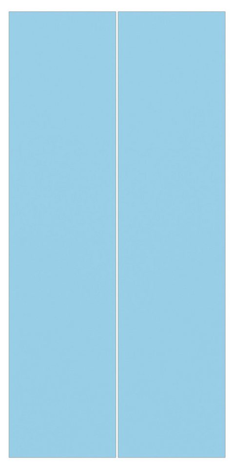 Bilderdepot24 Schiebegardine modern Flächenvorhang blickdicht Pastellblau, (2 St), halbtransparent, Wohnzimmer große Flächengardine lichtdurchlässig als Klemm-System von Bilderdepot24