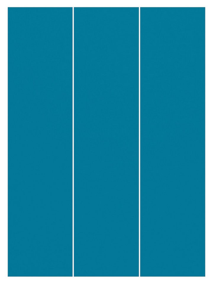 Bilderdepot24 Schiebegardine modern Flächenvorhang blickdicht Petrol (3 St), halbtransparent, Wohnzimmer große Flächengardine lichtdurchlässig als Klemm-System von Bilderdepot24