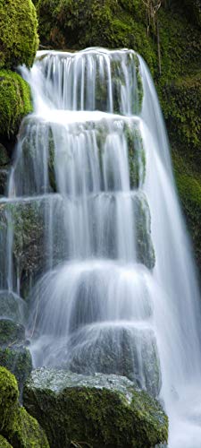 Bilderdepot24 Türtapete Wasserfall 90 x 200 cm - einteilig Türaufkleber Türfolie Türposter - Wasser Natur Landschaft von Bilderdepot24