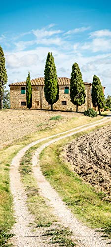 Bilderdepot24 Türtapete Toskana - Italien 90 x 200 cm - einteilig Türaufkleber Türfolie Türposter - Natur Landschaft grün von Bilderdepot24