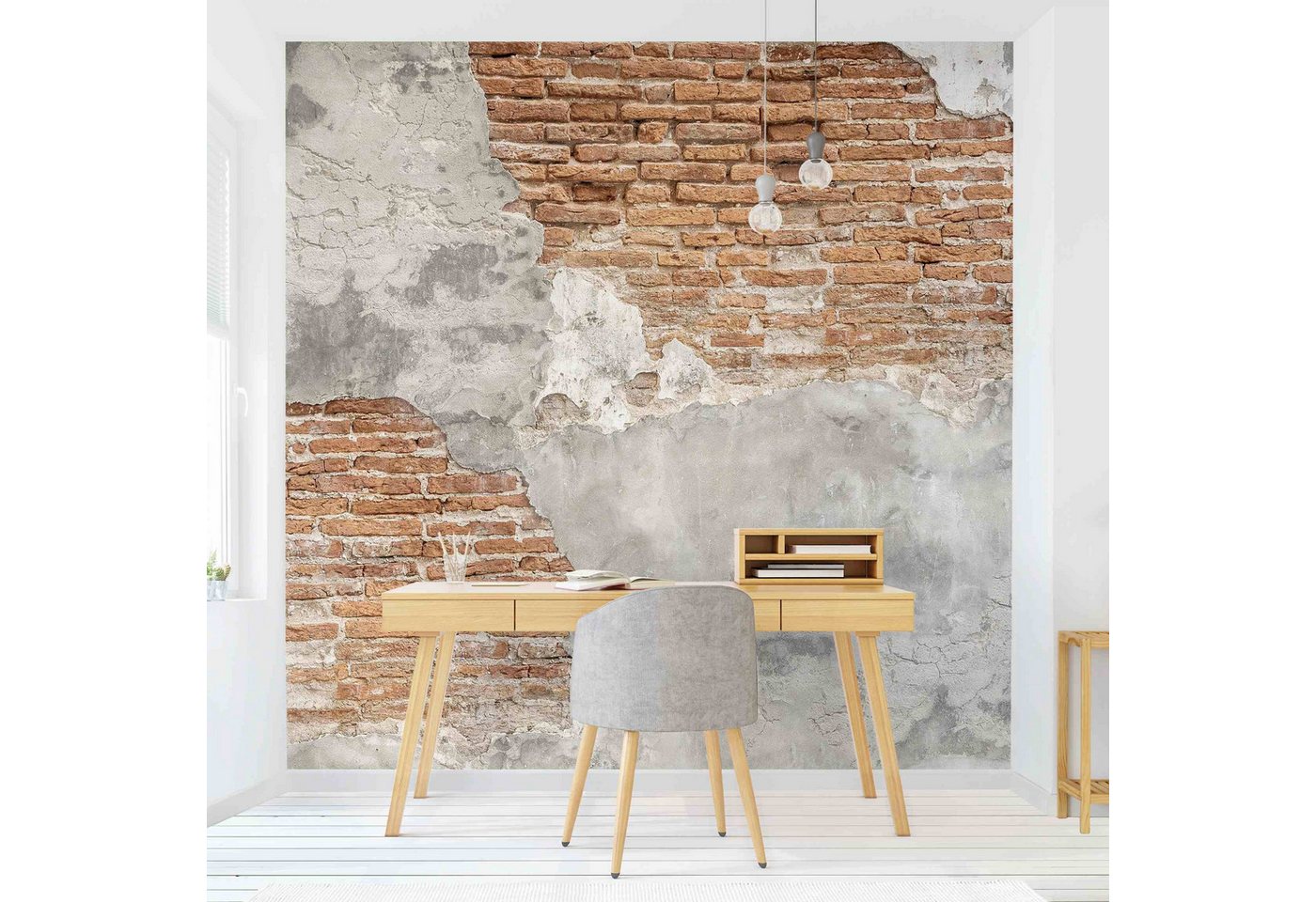 Bilderdepot24 Vliestapete Beton Shabby Backstein Wand Betonoptik Tapete Industrial Rustikal, Glatt, Matt, (Inklusive Gratis-Kleister oder selbstklebend), Wohnzimmer Schlafzimmer Küche Flur Fototapete Motivtapete Wandtapete von Bilderdepot24