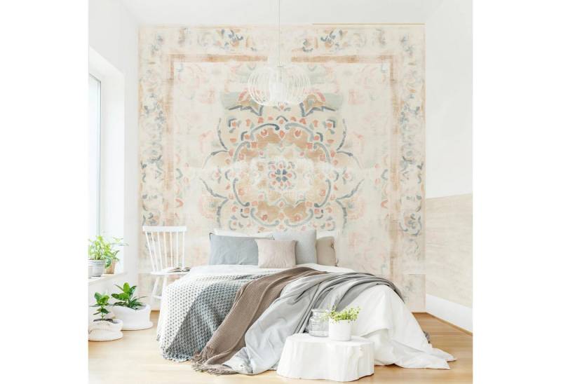 Bilderdepot24 Vliestapete Vintage Erinnerungen Shiraz Orientalisch Floral Ranke Wanddeko, Glatt, Matt, (Inklusive Gratis-Kleister oder selbstklebend), Wohnzimmer Schlafzimmer Küche Flur Fototapete Motivtapete Wandtapete von Bilderdepot24